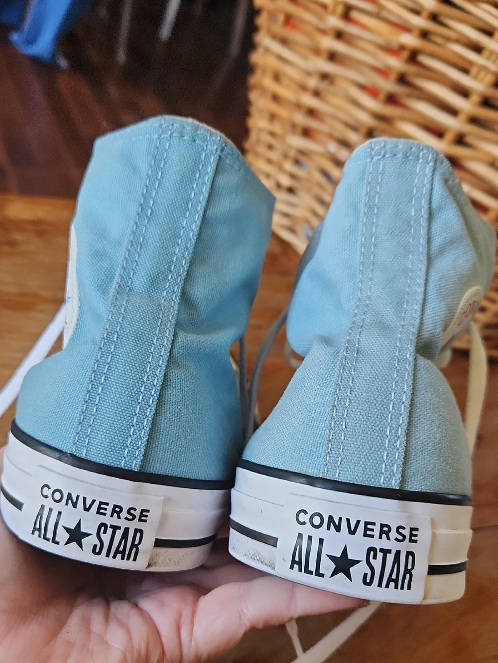Converse Chuck Taylor Light Blue High Top Sneakers in Size M7 W9 - Picture 9 of 16